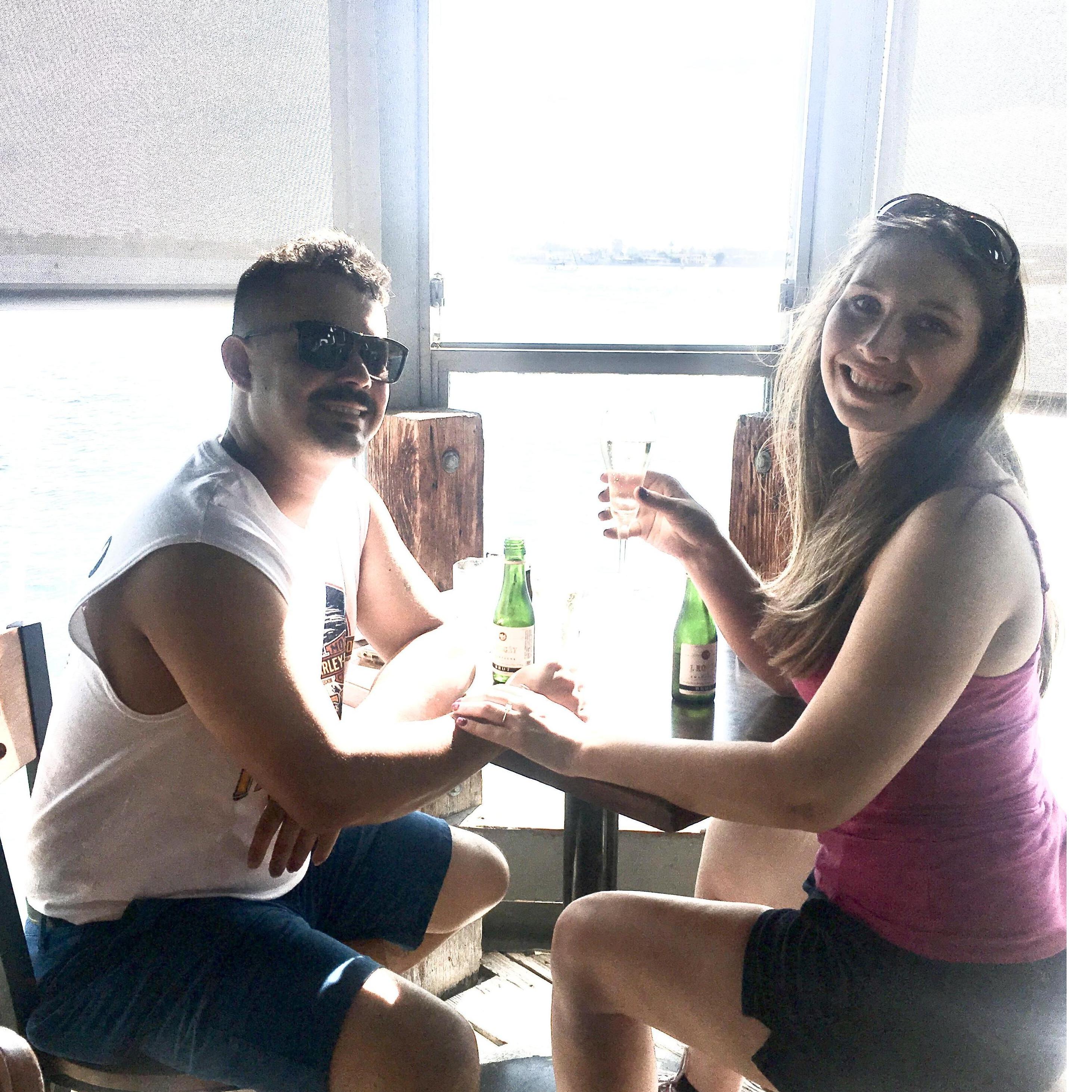 A toast to our engagement 🥂🤵🏻👰🏼
@ San Diego Pier Cafe☀️🌊