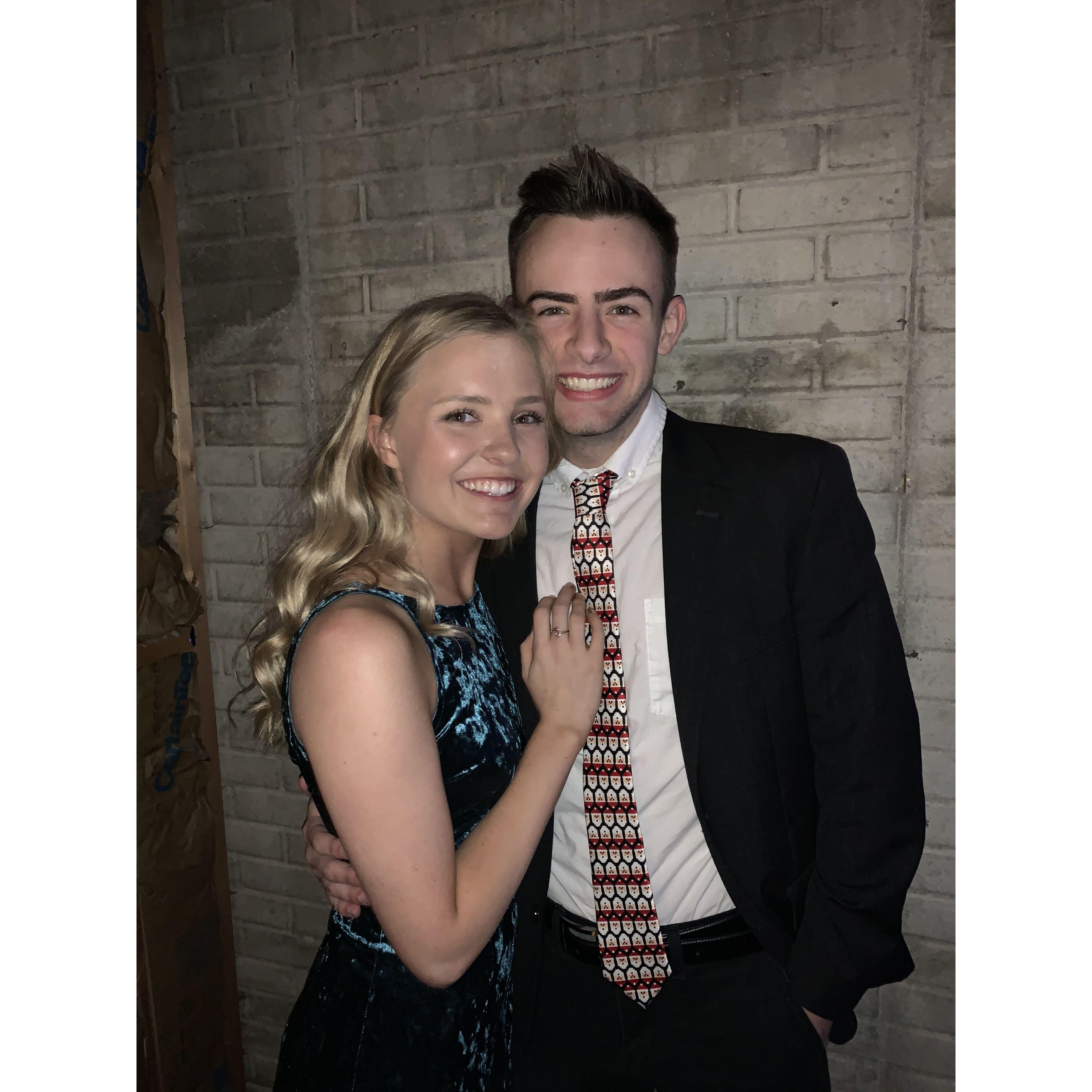 Winter formal with Sean's cool tie!
