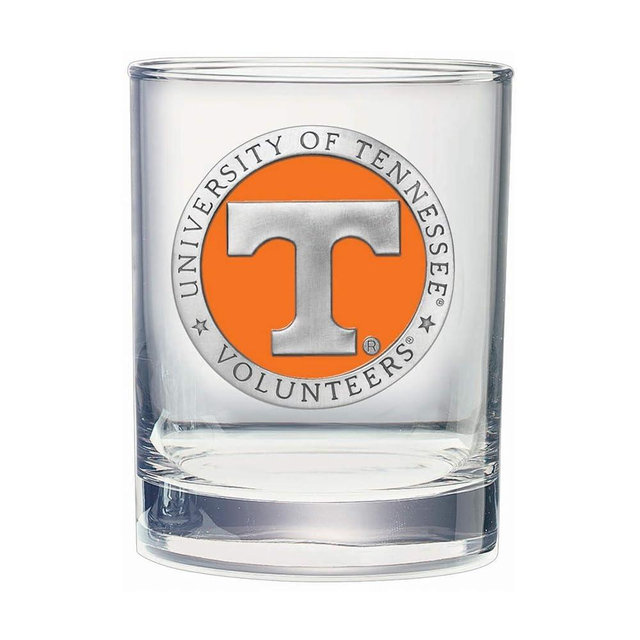 Heritage Pewter Tennessee Double Old Fashion | Double Rocks Glass 14 OZ for Liquor | Expertly Crafted Pewter Glass