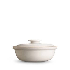 Opaque White Large Covered Serving Dish