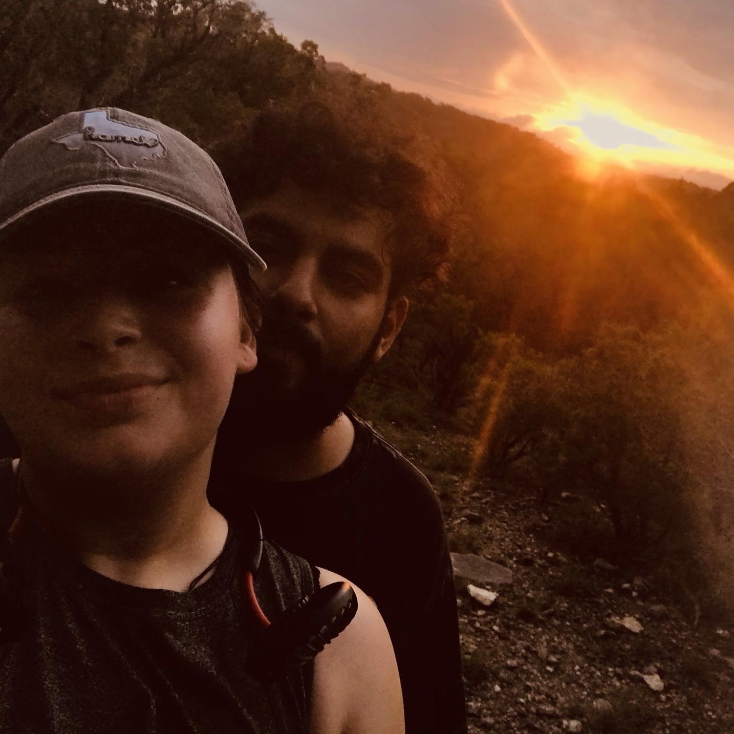 On one of our many hikes on our hunt for the best sun sets we could lay our eyes on.