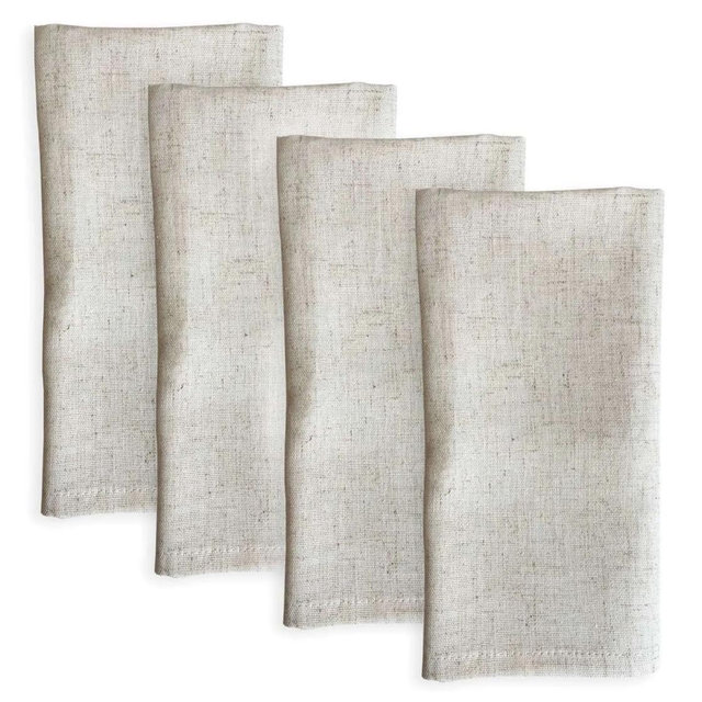 Set Of 4 18X18In Darby Natural Napkins