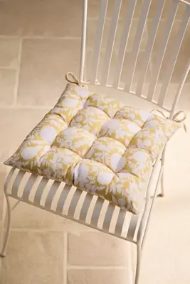 Floral Block Print Seat Cushion