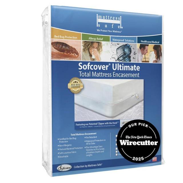 Mattress Safe® SofCover® Ultimate Mattress Encasement- King, Fits 76x80 and 9-15"(D), Waterproof, Hypoallergenic, Certified Bed Bug Protection, Breathable, Protective Barrier from Stains