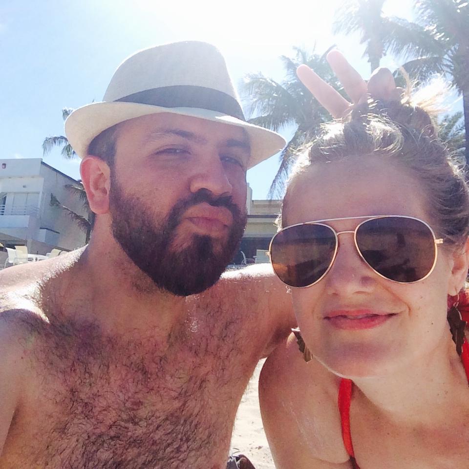 Escaping the winter in Florida (on a trip to see Jorge's family).