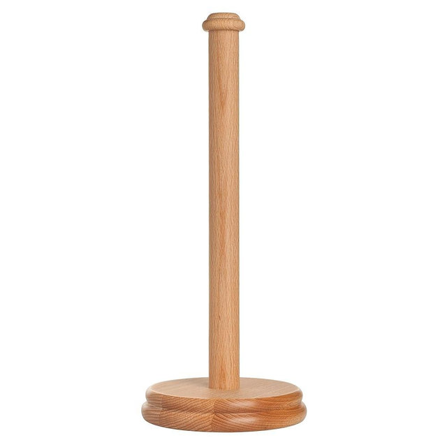 HIC Kitchen Wooden Paper Towel Holder, FSC-Certified Beechwood Local to the Czech Republic