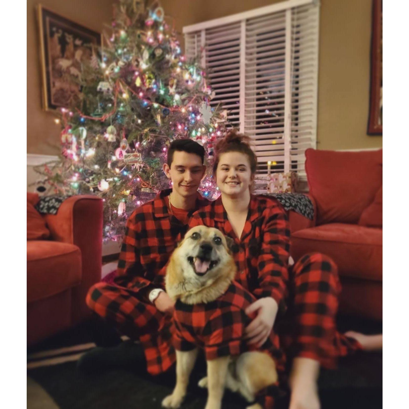 First Christmas featuring matching pajamas, 2020