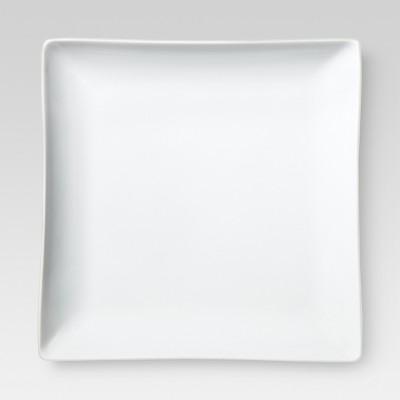 11" Porcelain Square Dinner Plate White - Threshold™