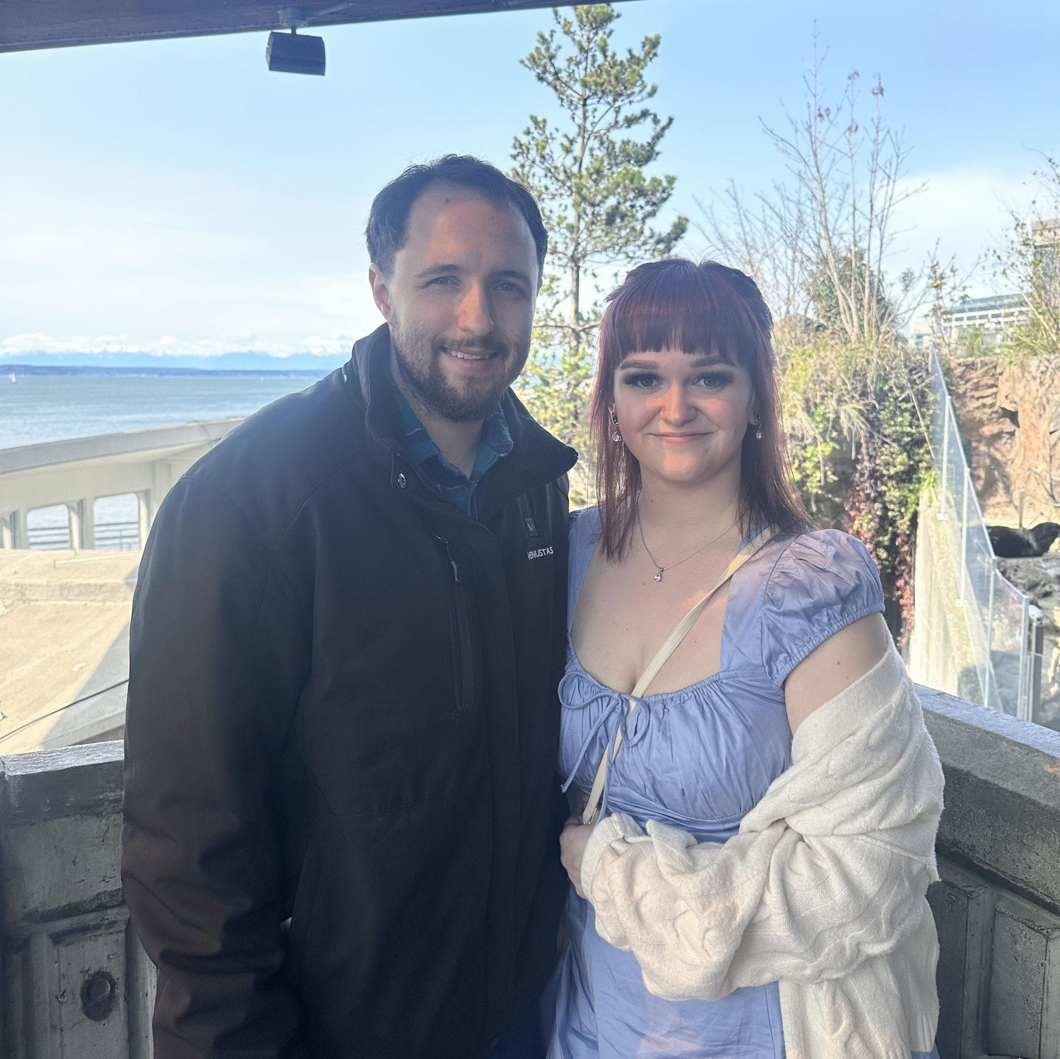 At the Seattle Aquarium! A date Corey took Riley on before he proposed...