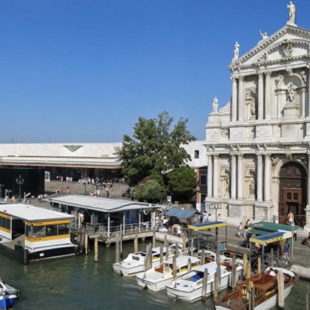 Vaporetto boat transportation in Venice