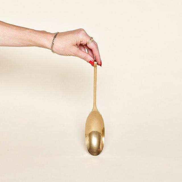 Brass Lotus Spoon