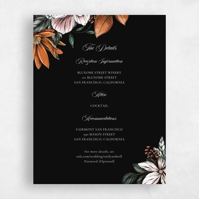 Black Floral Wedding Enclosure - Gardner