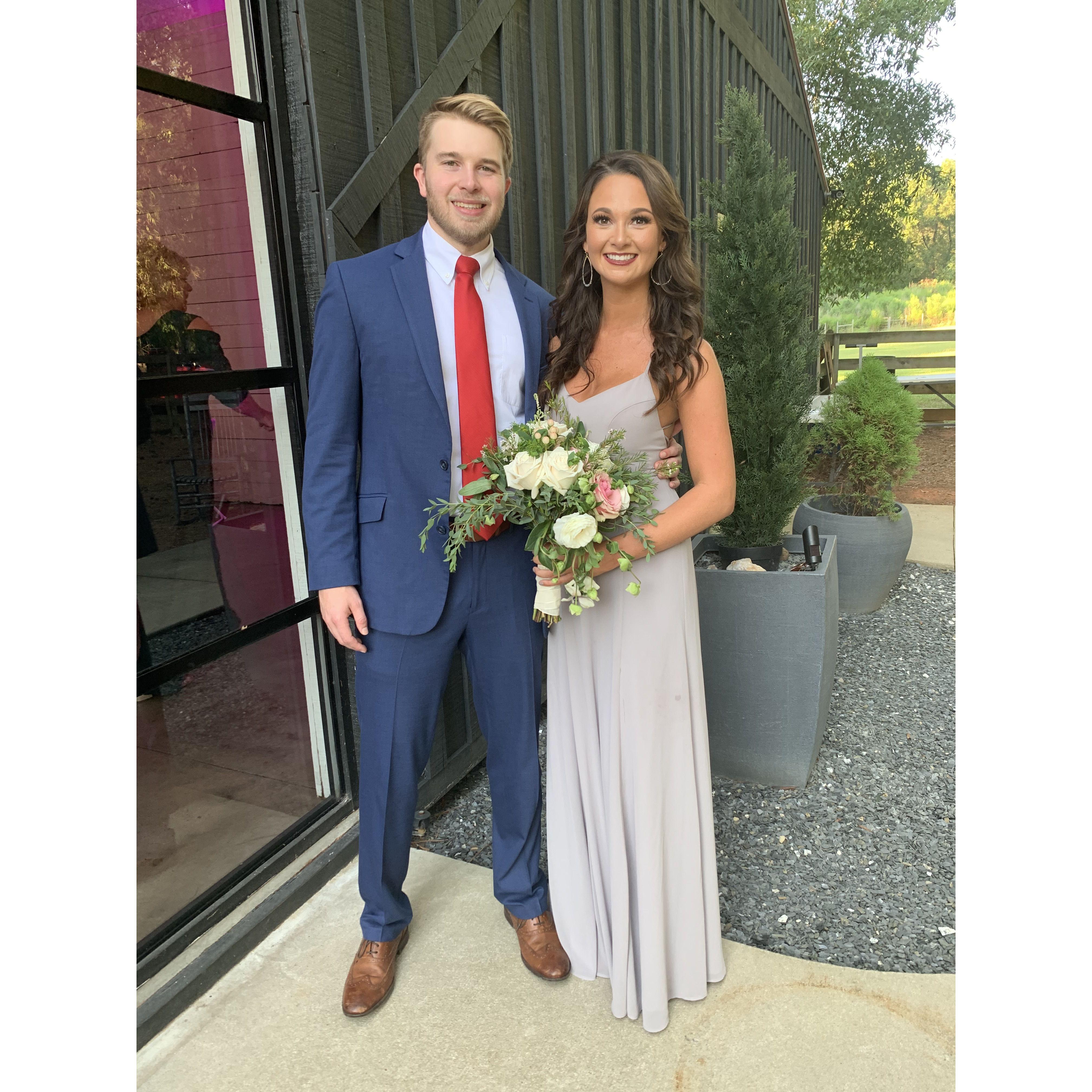 Katherine and Evan Harris's wedding in 2021.