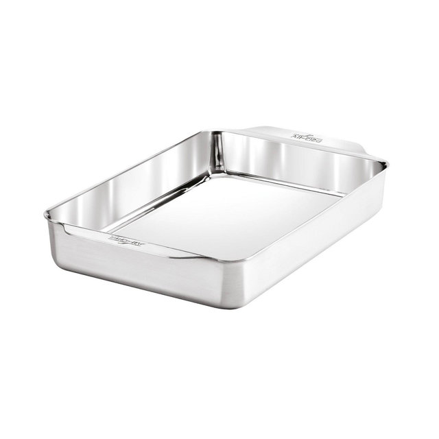 All-Clad 9" x 13" Stainless Steel Rectangular Baking Pan, Tri-ply, Silver
