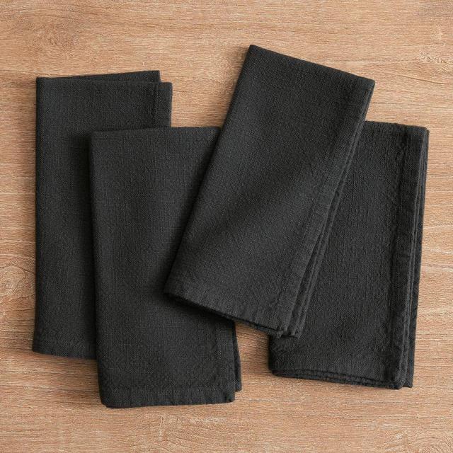 Organic Cotton Casual Napkins, Set of 4 - Charcoal