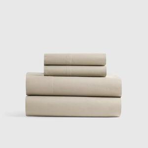 Organic Crisp Percale Sheet Set -Toffee - King