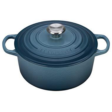 Le Creuset Signature Enameled Cast-Iron 4-1/2-Quart Round French (Dutch) Oven, Marine