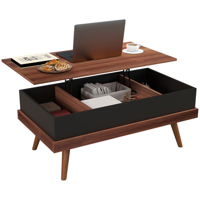 Lift Top Coffee Table with Hidden Compartments