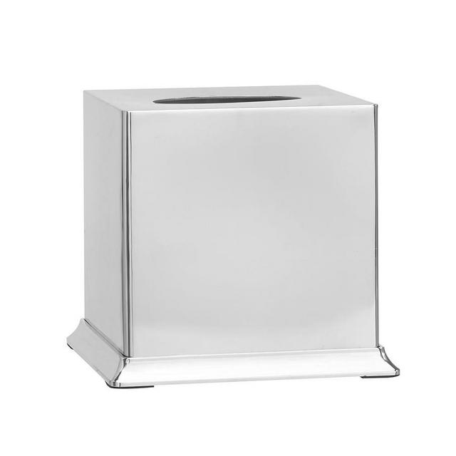 Mercer Tissue Box Cover, Polished Nickel