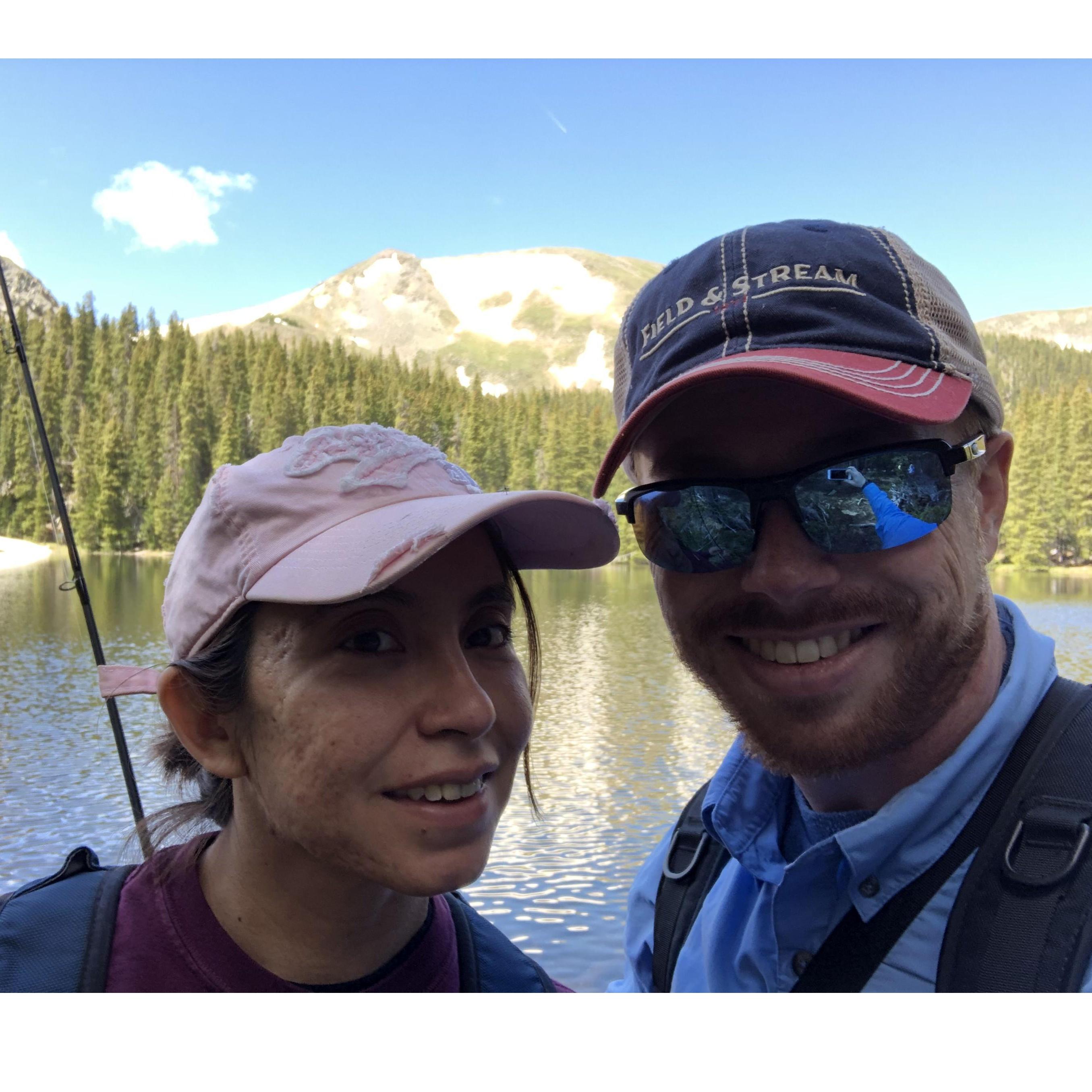 Becky's first camping trip. Northern NM.