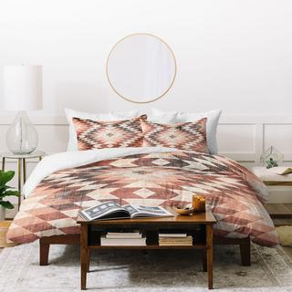 Native Coral Diamond Pillow Shams