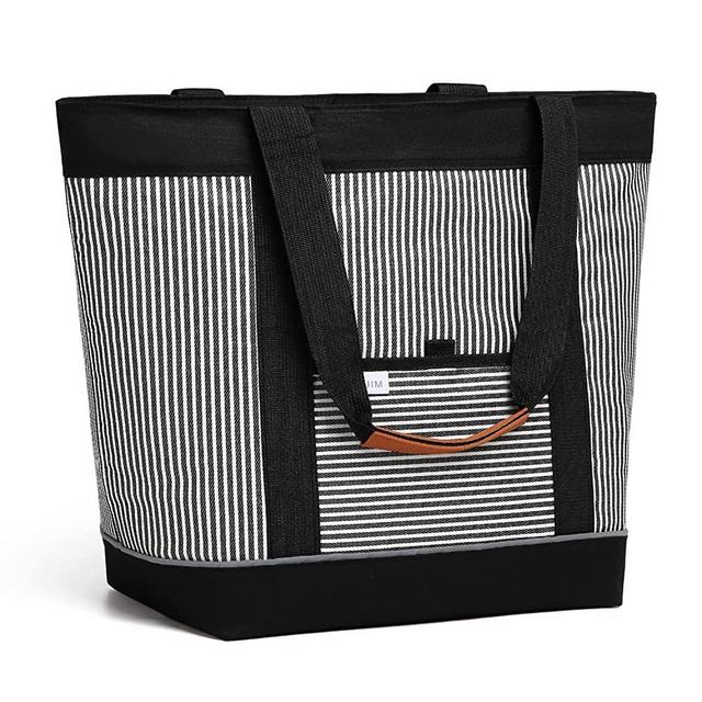 Cooler Bag Leakproof Insulated Bags with Thermal Foam Insulation Reusable Grocery Bag Large Lunch bags for Women Apply to Shopping Delivery Travel Beach Picnic Camping 