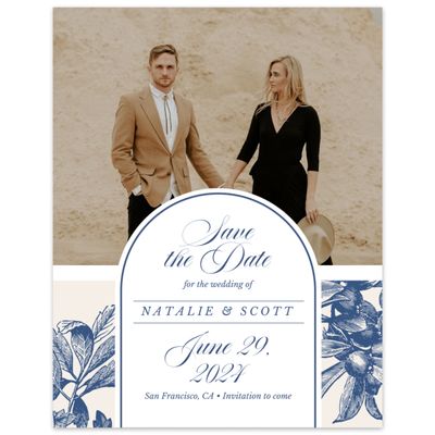 Blue Wedding Digital Save the Date - Ridgemoor Portrait