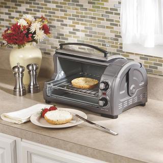 4-Slice Easy Reach Toaster Oven with Roll Top Door