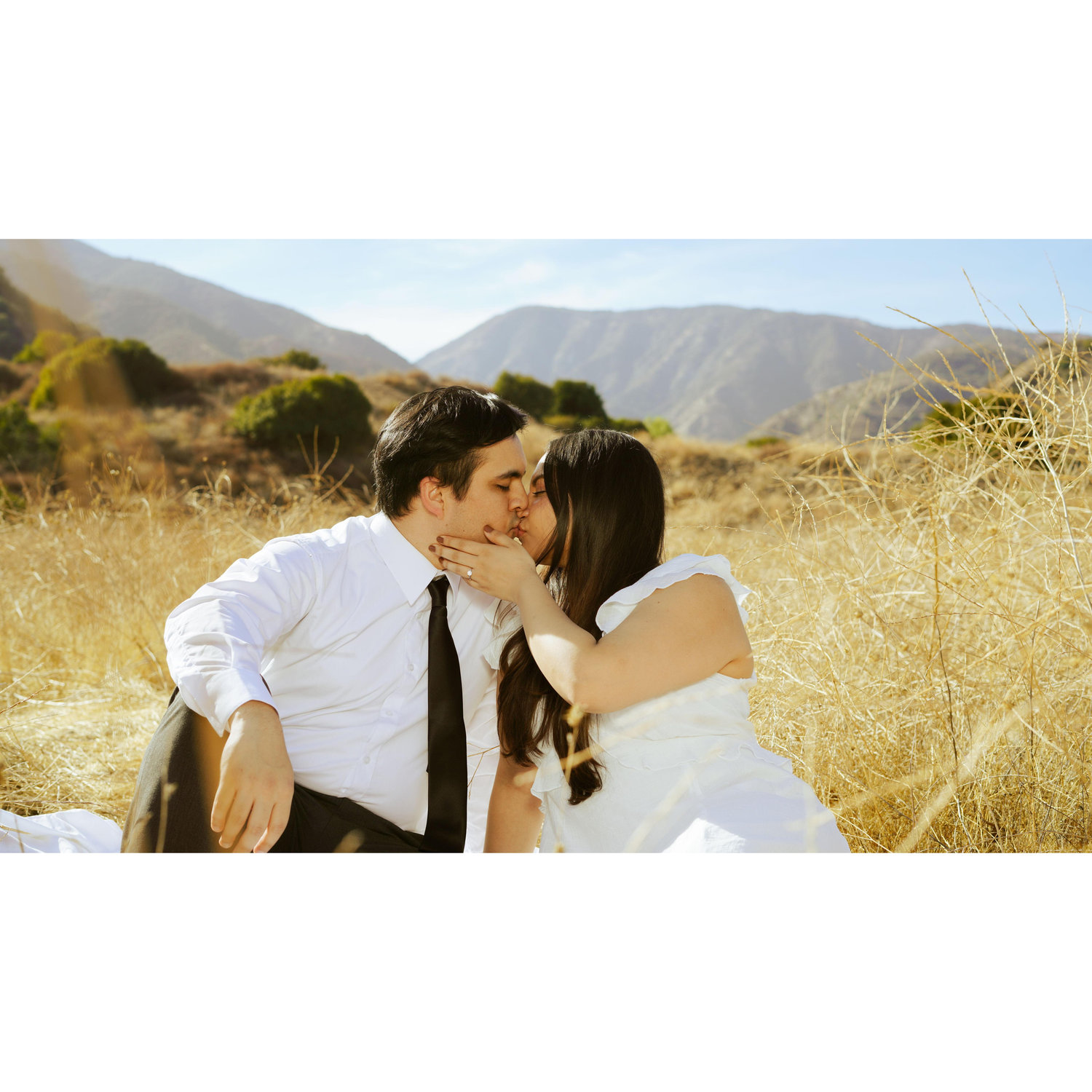 Showing off the ring with a kiss in our own music video. 2025