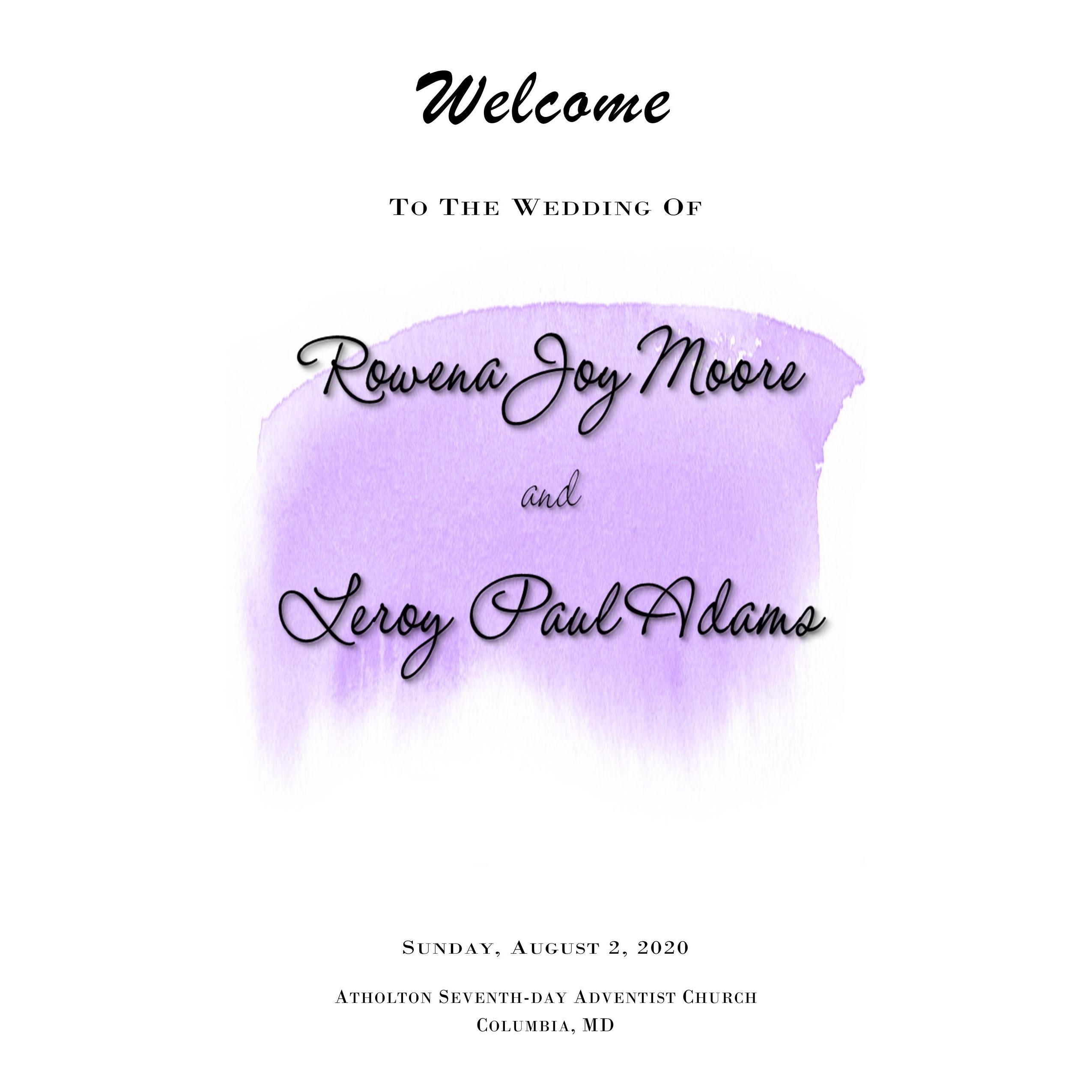 Welcome to the Wedding
If you watch on the live stream, let us know to add your name to our wedding guest book. Thank you.