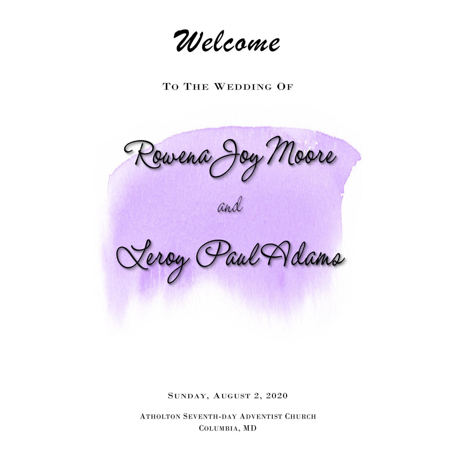 Welcome to the Wedding
If you watch on the live stream, let us know to add your name to our wedding guest book. Thank you.