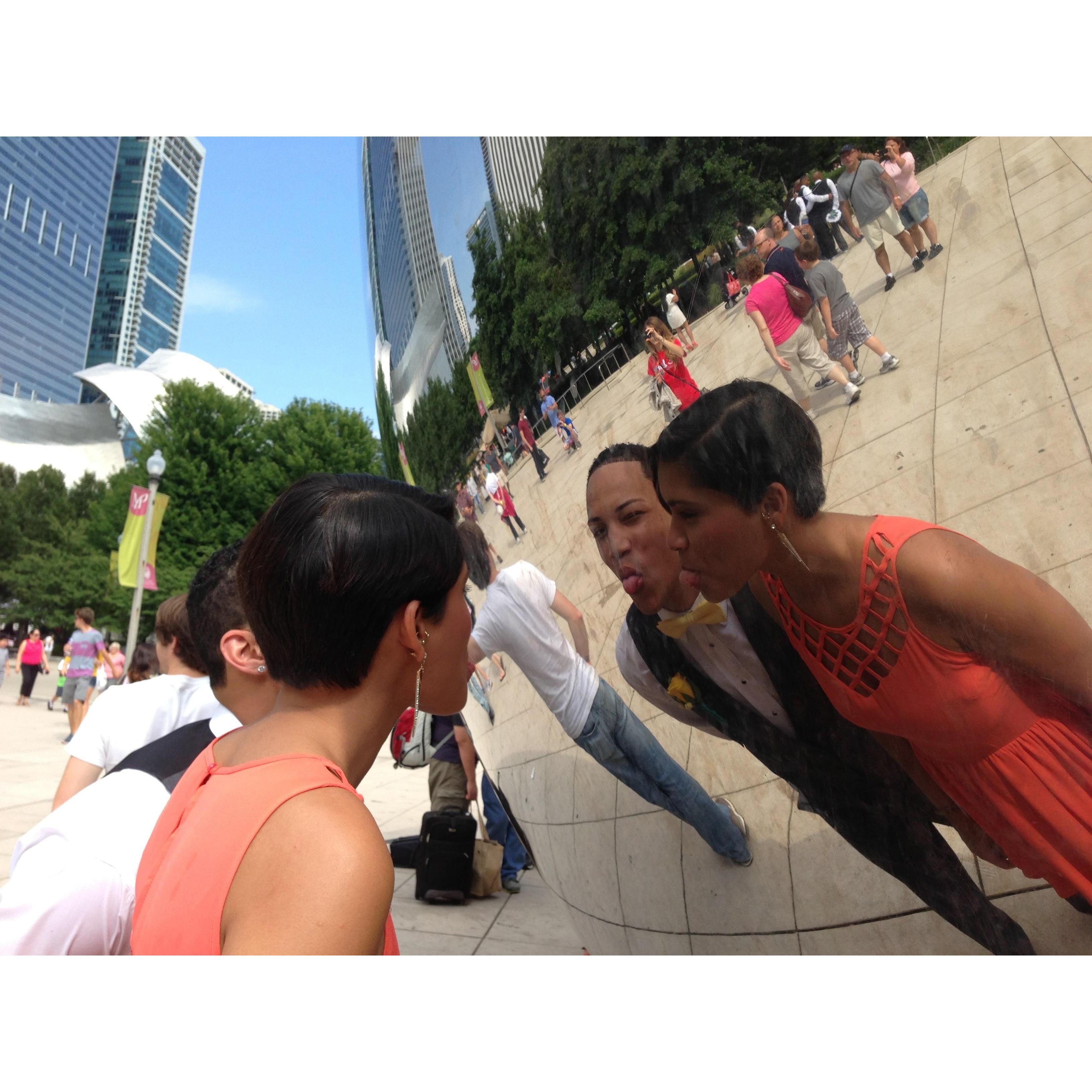 The bean, visiting Chi Town for Jorge and Sivonnia's Wedding!