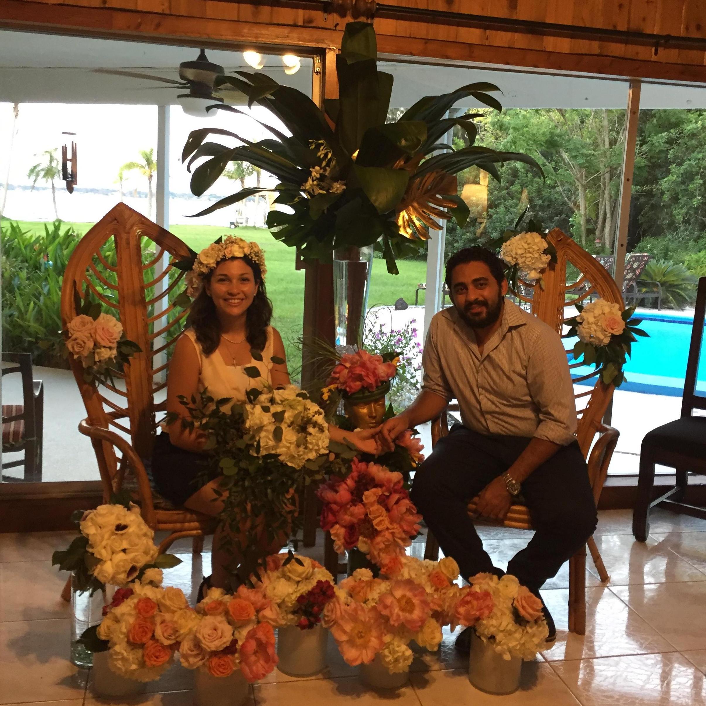 Showered and blessed by the love of our families.
@ Ashraf & Vivian Farid's place - Philippe, Safety Harbor.