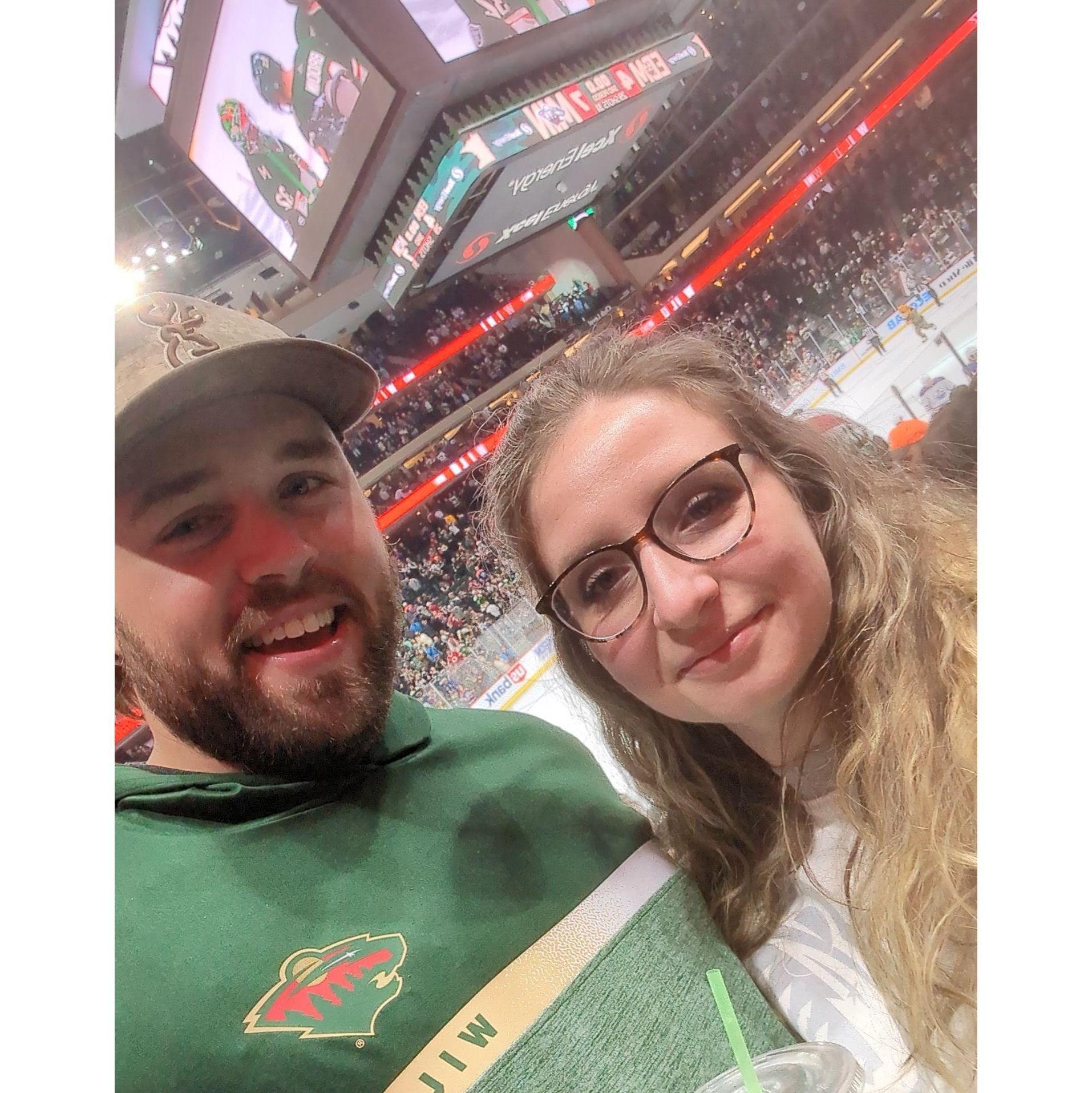 First hockey game