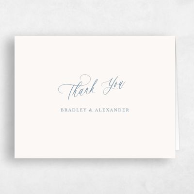 Storm Blue Wedding Thank You - Andros Landscape