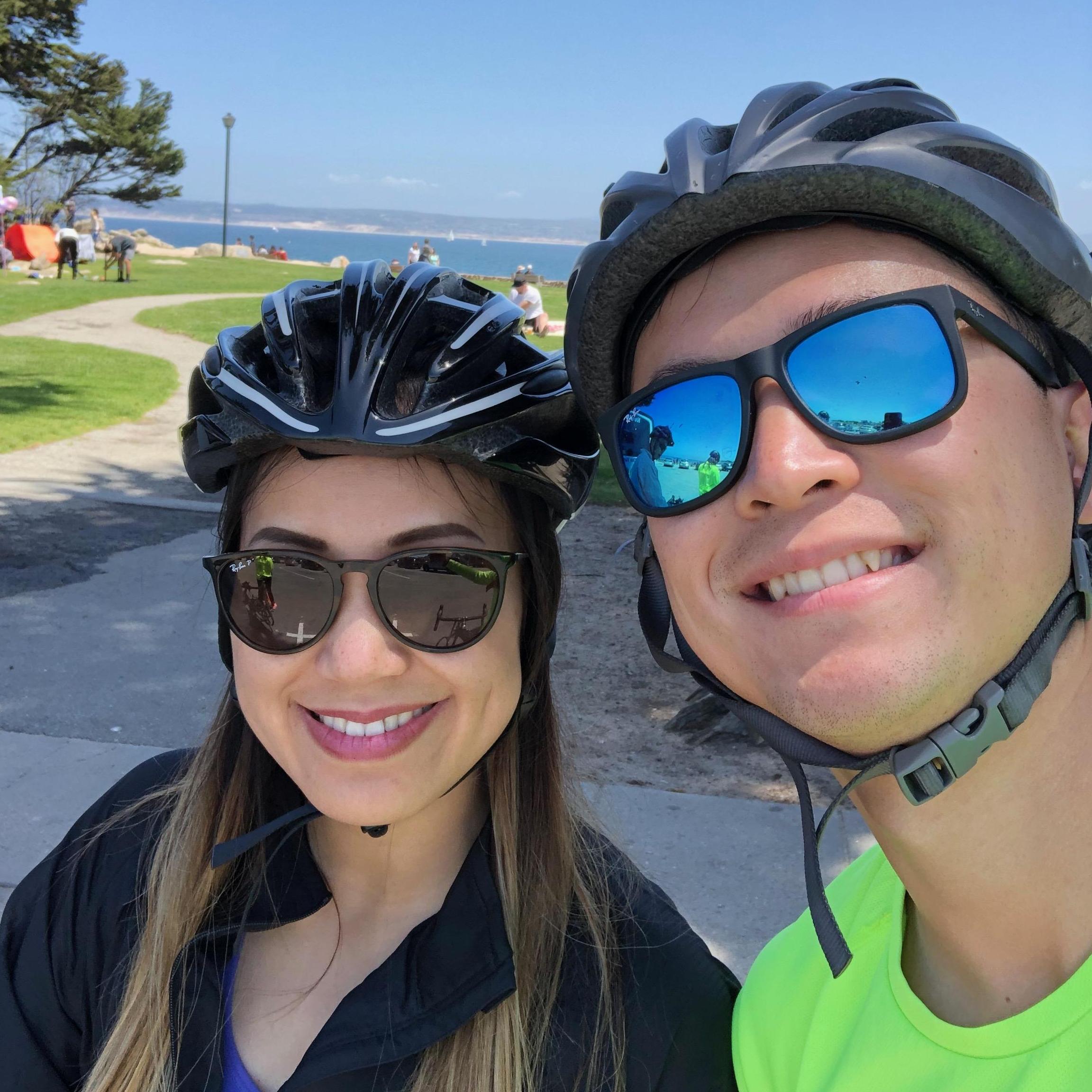 Biking along Carmel's Pebble Beach