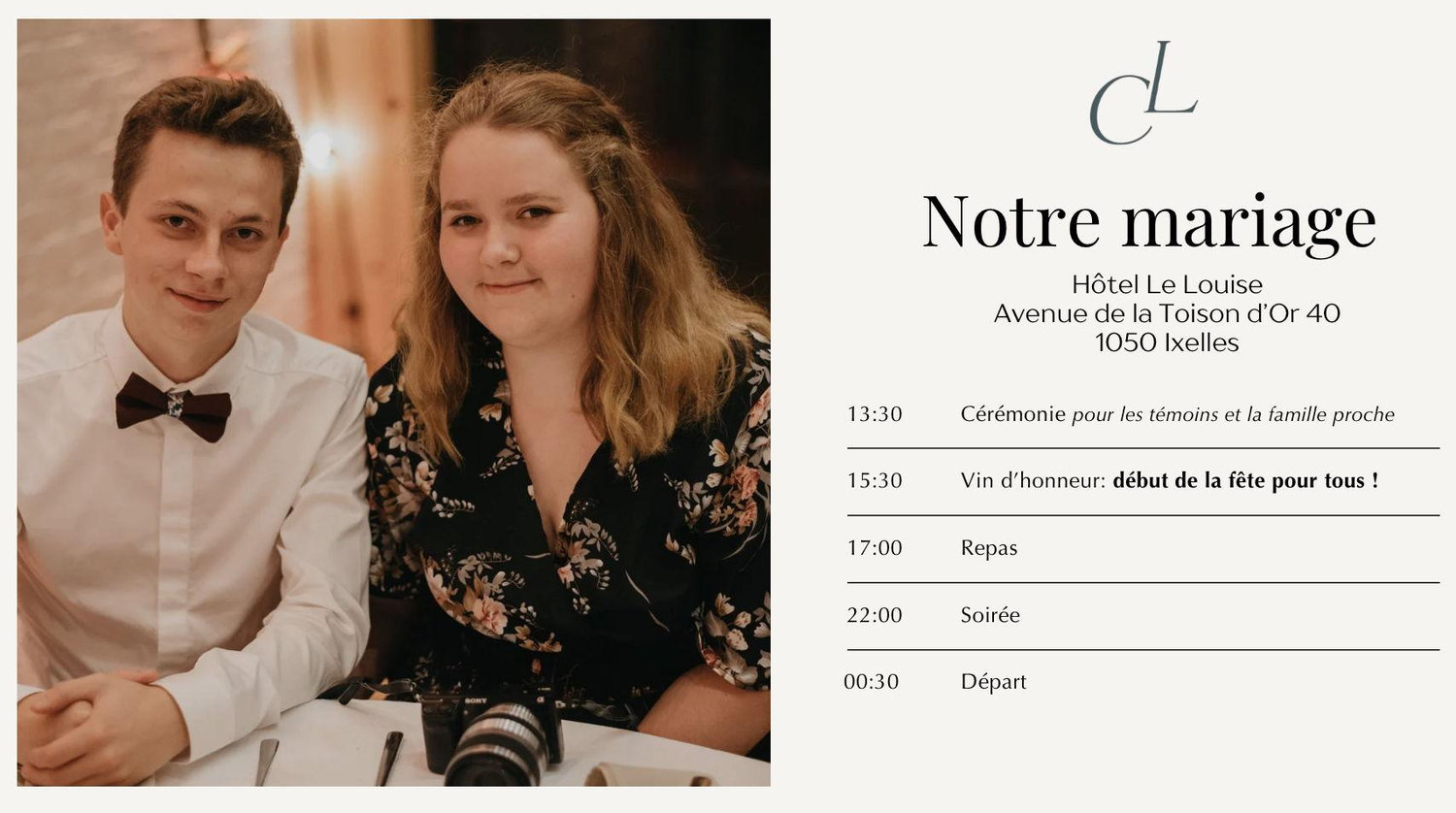 The Wedding Website of Lucas Prieels and Caroline Wacheux