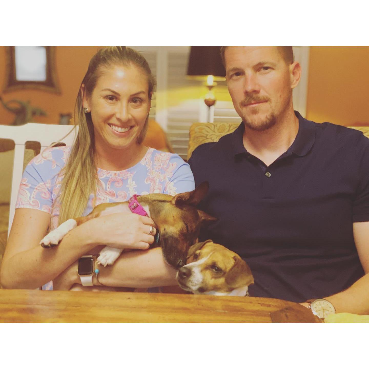 Thanksgiving with our pups, Champ & Capri