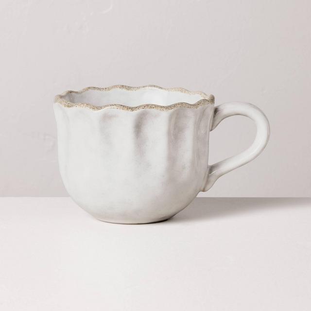 10oz Carved Edge Mug Cream - Hearth & Hand™ with Magnolia