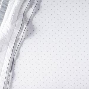 Organic Pin Dot Mini Crib Fitted Sheet, Mini, Gray