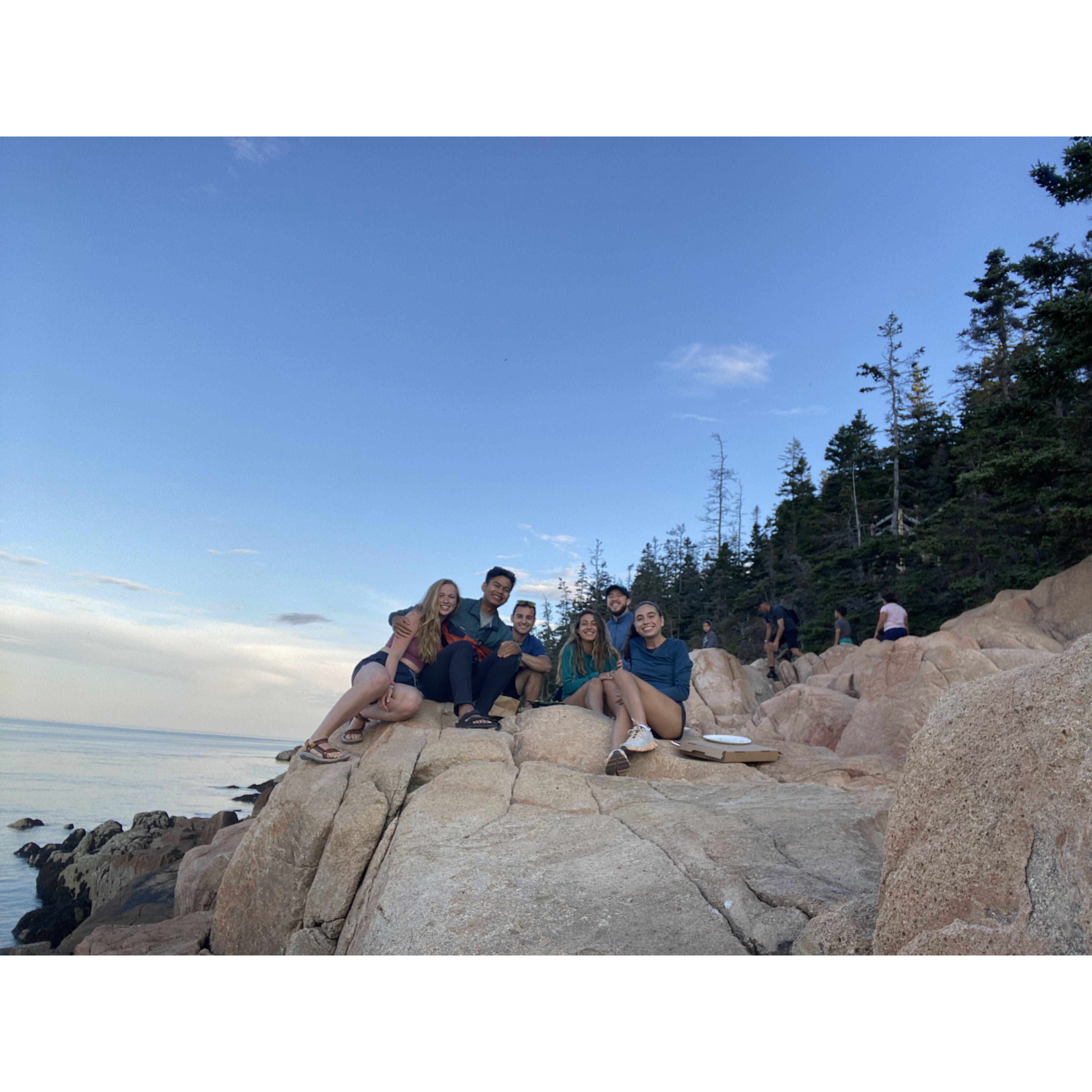 Dinner at Bass Harbor with all the friends!