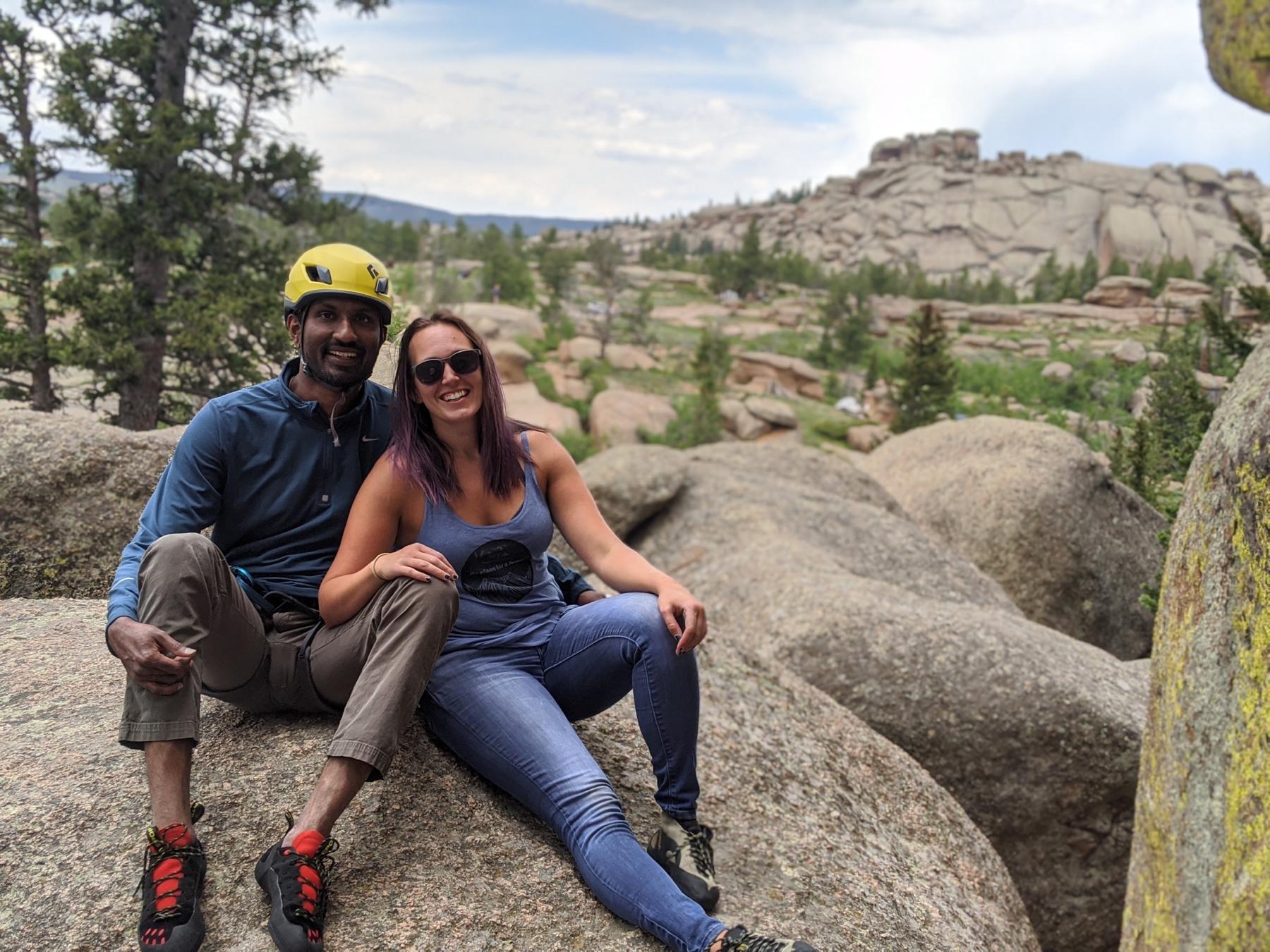 Our first time climbing at Vedauwoo.