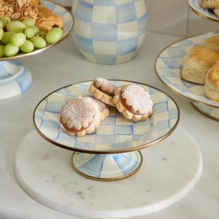 Sky Check Pedestal Platter