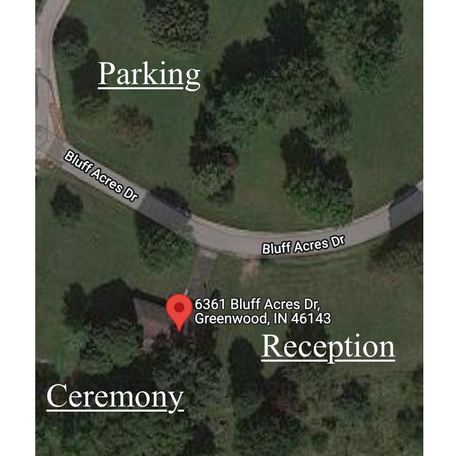 Here is a map to show you where parking is and help you head in the right direction for the ceremony!
