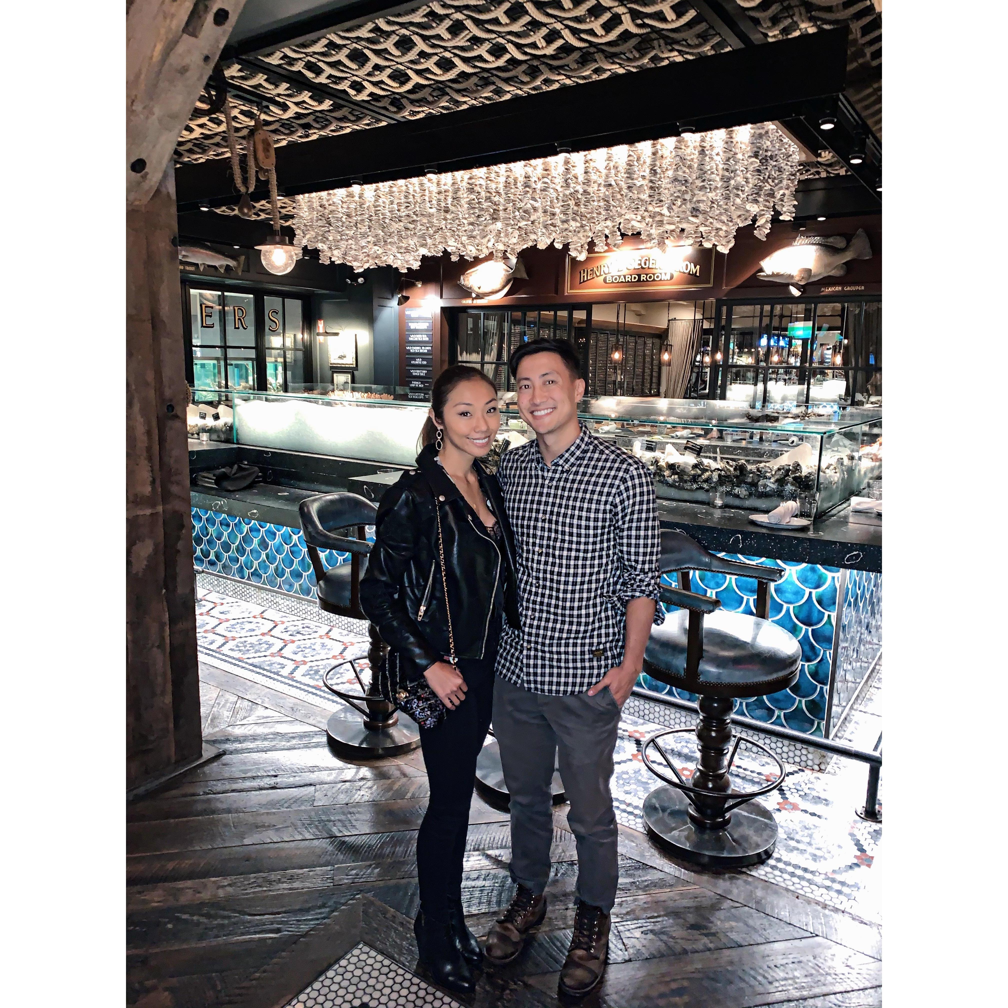 3 year anniversary dinner at Water Grill South Coast Plaza