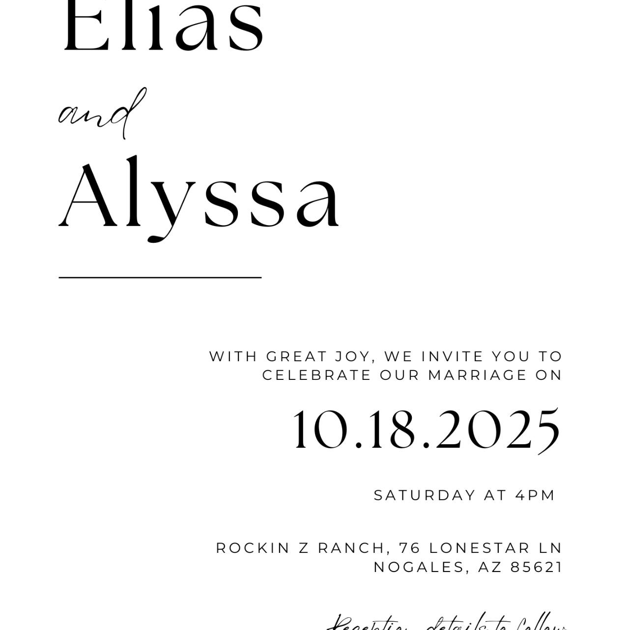 Wedding invitation