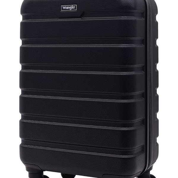 Wrangler Hardside Spinner Carry-On Luggage, Black, 20-Inch