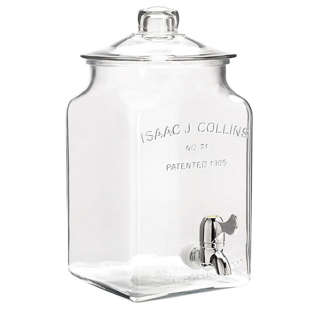 Anchor Hocking 1.5 Gal. I.J. Collins Beverage Dispenser with Spigot and Glass Lid