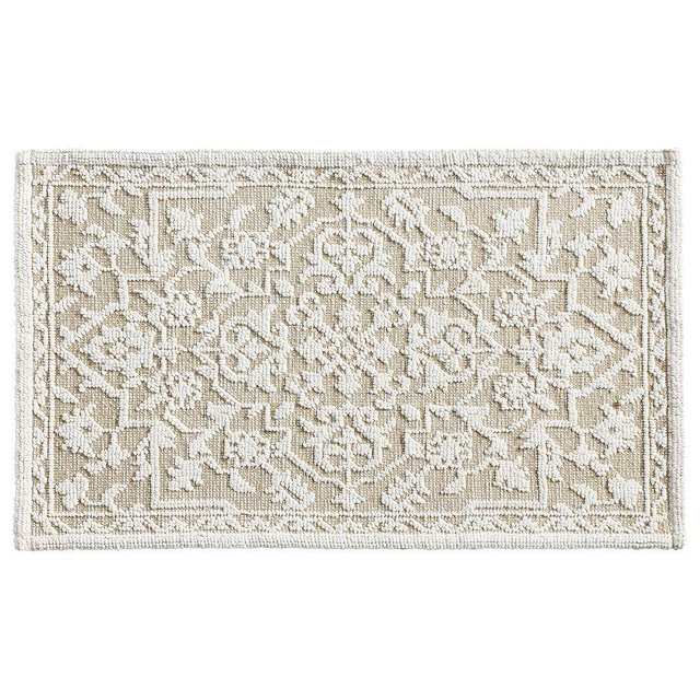 Rowen Bath Mat, Flax, 21" x 34"