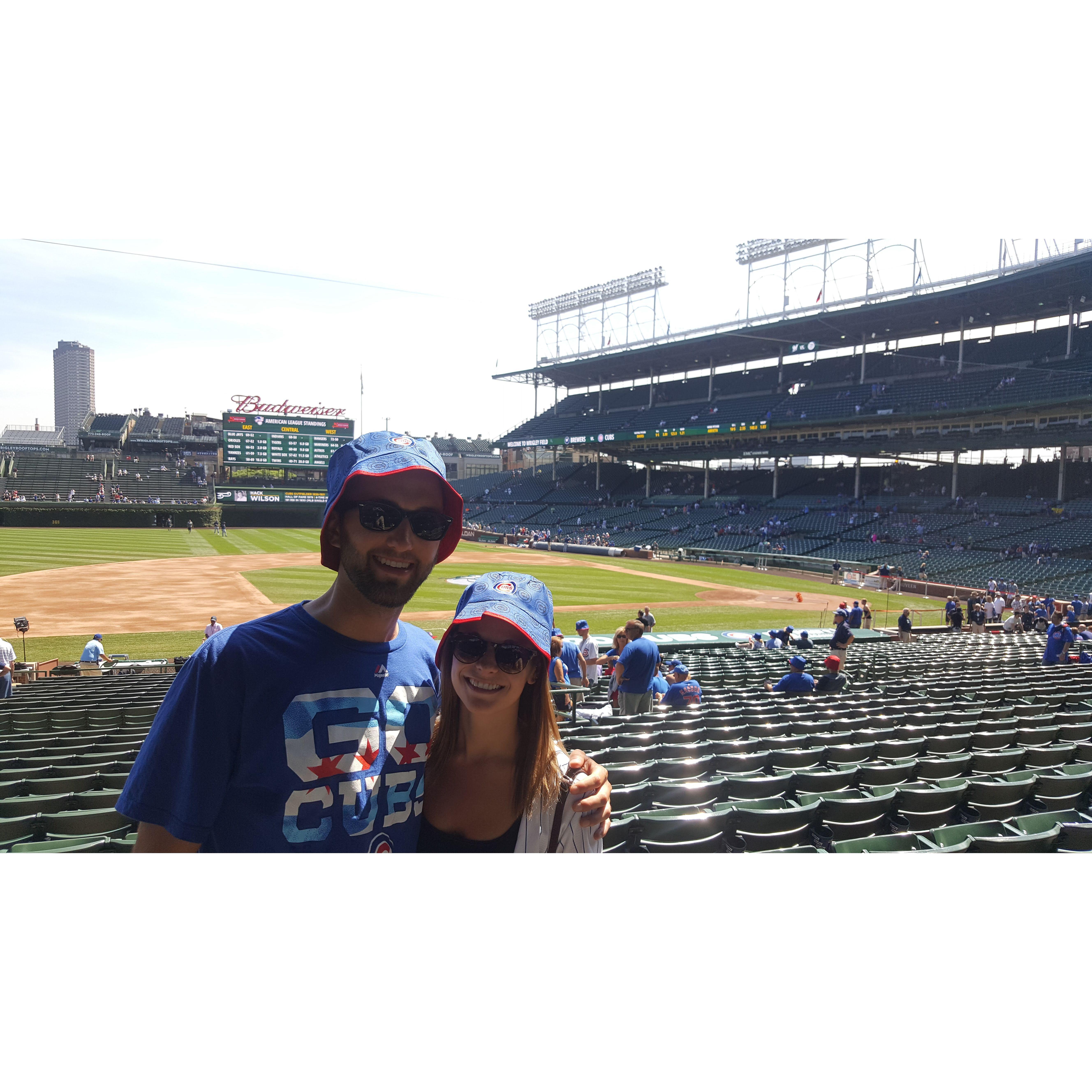 Our first Cubs game together - 2016